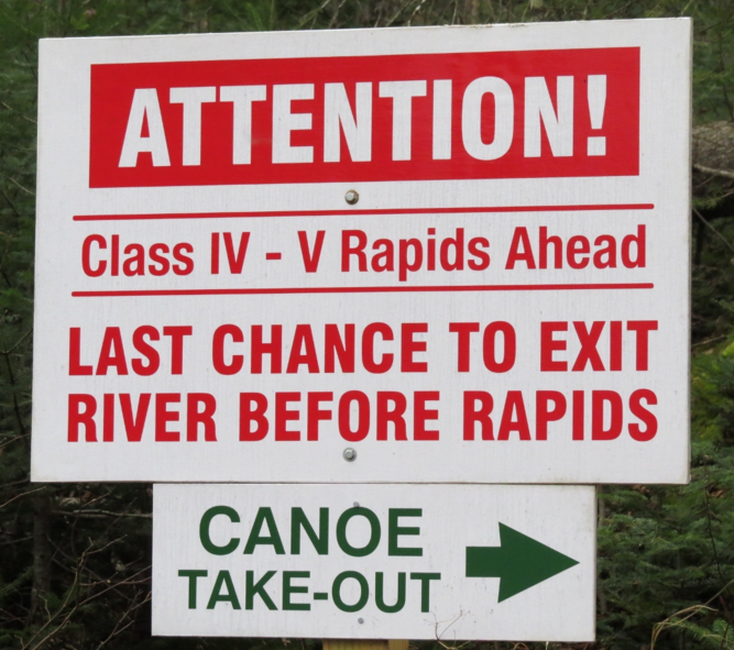 Dangerous whitewater rapids