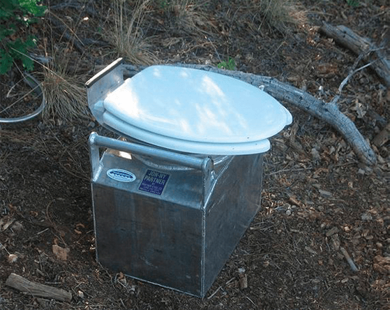 Toilet setup for Camping in the Grand Canyon